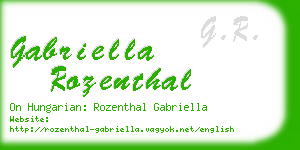 gabriella rozenthal business card